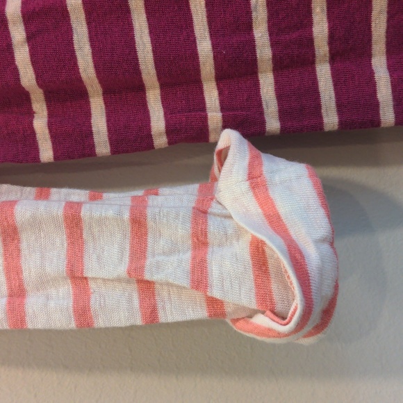 Madewell 100% Linen Two-toned Stripe 3/4 Sleeve Tee - Picture 3 of 8